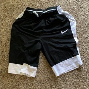 Nike black and white shorts size medium